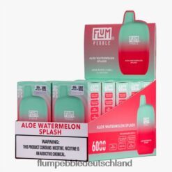 FLUM Vape Bestellen | FLUM PEBBLES 6000 Züge 10 Packungen Aloe-Wassermelonen-Spritzer H4J80V5