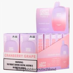FLUM Vape Store | FLUM PEBBLES 6000 Züge 10 Packungen Cranberry-Traube H4J80V28