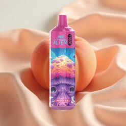 JNR Alien 10000 Puffs 850mAh 20ml Peach Ice RGB LED Typ-C Sporty 0-2-5% 1.2 Ohm