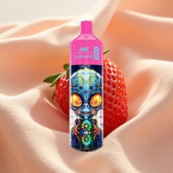JNR Alien Max 18000 Puffs LED Dual Mesh 28ml Typ-C 850mAh Erdbeer-Eis