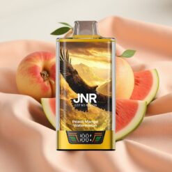 JNR Falcon Pro 28000 Disposable 30ml 950mAh 5% Smart Display Dual Mesh USB-C MTL Peach Mango Watermelon