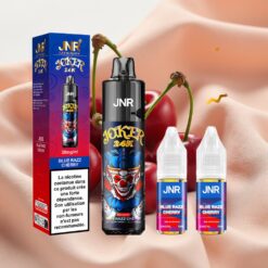 JNR Joker 24K Puffs Refillbar Disposable Vape Blue Razz Cherry 2+10ml 2% Nikotin
