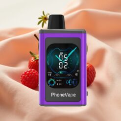 JNR PhoneVape 30000 Züge Einweg-Vape Kirsch-Erdbeer-Himbeer Typ-C 850mAh Turbo Display App Kamera