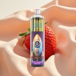 JNR Rocket-X 12400 Puffs 25ml 850mAh RGB Typ-C Luftstrom Erdbeer-Traube