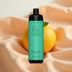 RandM Fumot Shisha 10000 Puffs 18ml 850mAh 0.6ohm Typ-C LED Zitrone Minze