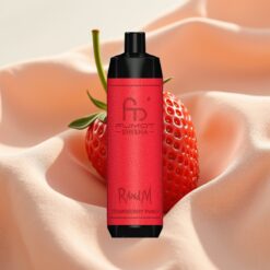 RandM Fumot Shisha 10000 Puffs 18ml 850mAh Typ-C 0,6Ω LED Erdbeer-Punch 0,5% Nikotin