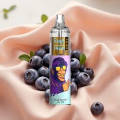 RandM Fumot Tornado 7000 Puffs 14ML 850MAH Mesh Coil Type-C RGB Air-Adjustable Blueberry On Ice