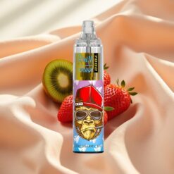 RandM Fumot Tornado 7000 Puffs 14ML 850MAH Mesh TypC RGB Luftregelung Erdbeer-Kiwi