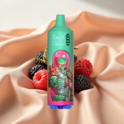 RandM Tornado 9000 Puffs 850mAh 18mL Mesh Coil RGB Display Blue Razz Kush