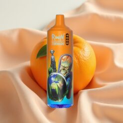 RandM Tornado 9000 Puffs 850mAh 18mL Mesh Coil RGB Display Orange Soda 54 Sorten