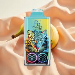 Fumot Leopard 40000 Puffs 0-5% Nicotine 700mAh Dual Mesh Typ-C Digital Display Strawberry Banana