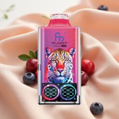 Fumot Leopard 40K Puffs 0-5% Nicotine 700mAh Dual Mesh Type-C Digital Display Blueberry Cherry Cranberry