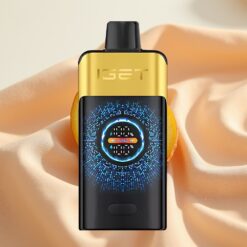 IGET ONE 12000 Puffs Disposable Vape Kiwi Pineapple 2700mAh Dual Mesh Coil Großes gebogenes Farbdisplay