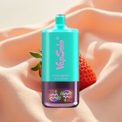 VapSolo Triple 30000 Puffs 40ml 3-Tank Typ-C Erdbeer-Eis