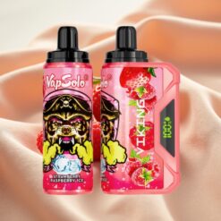 VapSolo VIKING 12000 Puffs 22ml 20/50mg Typ-C LED Display Strawberry Raspberry Ice