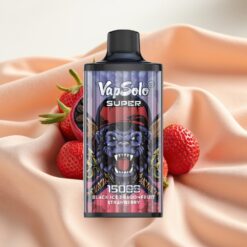 Vapsolo Super 15000 Puffs 40ml 850mAh Typ-C Schwarz Eis Drachenfrucht Erdbeere